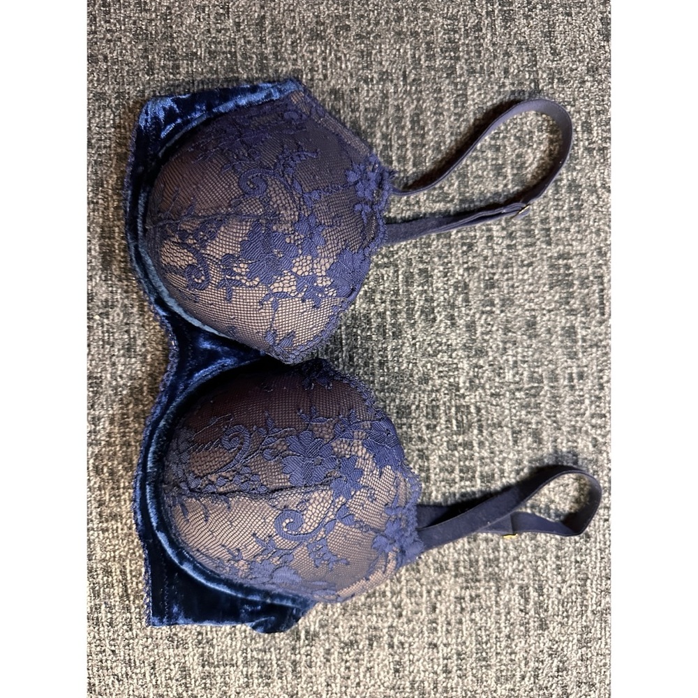Elegant Lace Blue Bra
